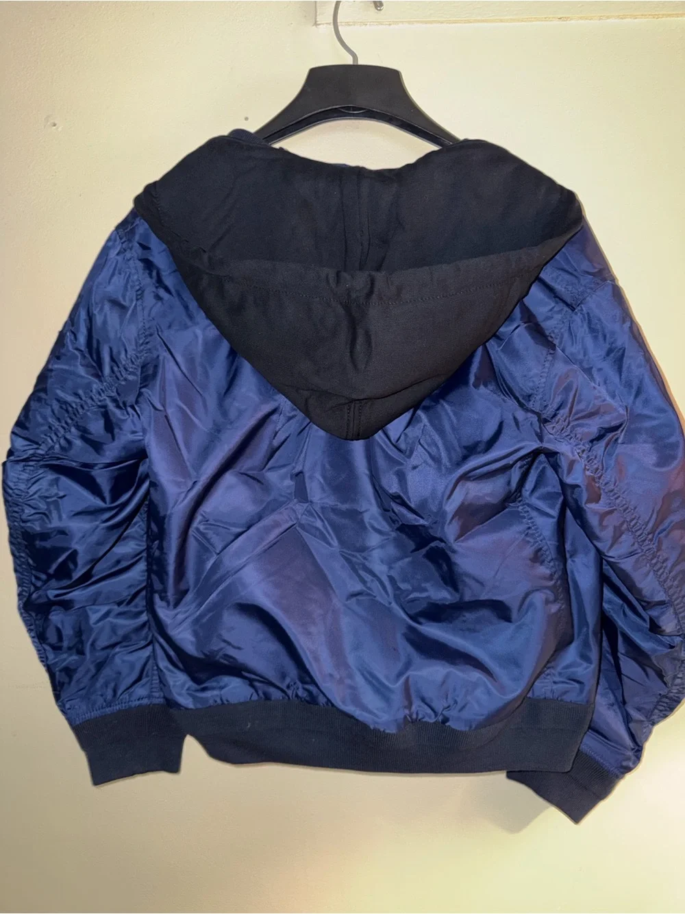 Coach Navy Bomber Jacket with Orange Lining Size M
